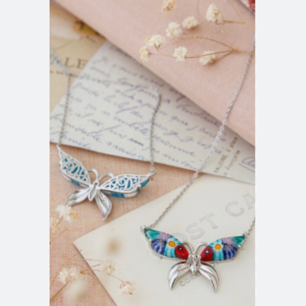 Diletto Sterling Silver Butterfly 🦋 necklace